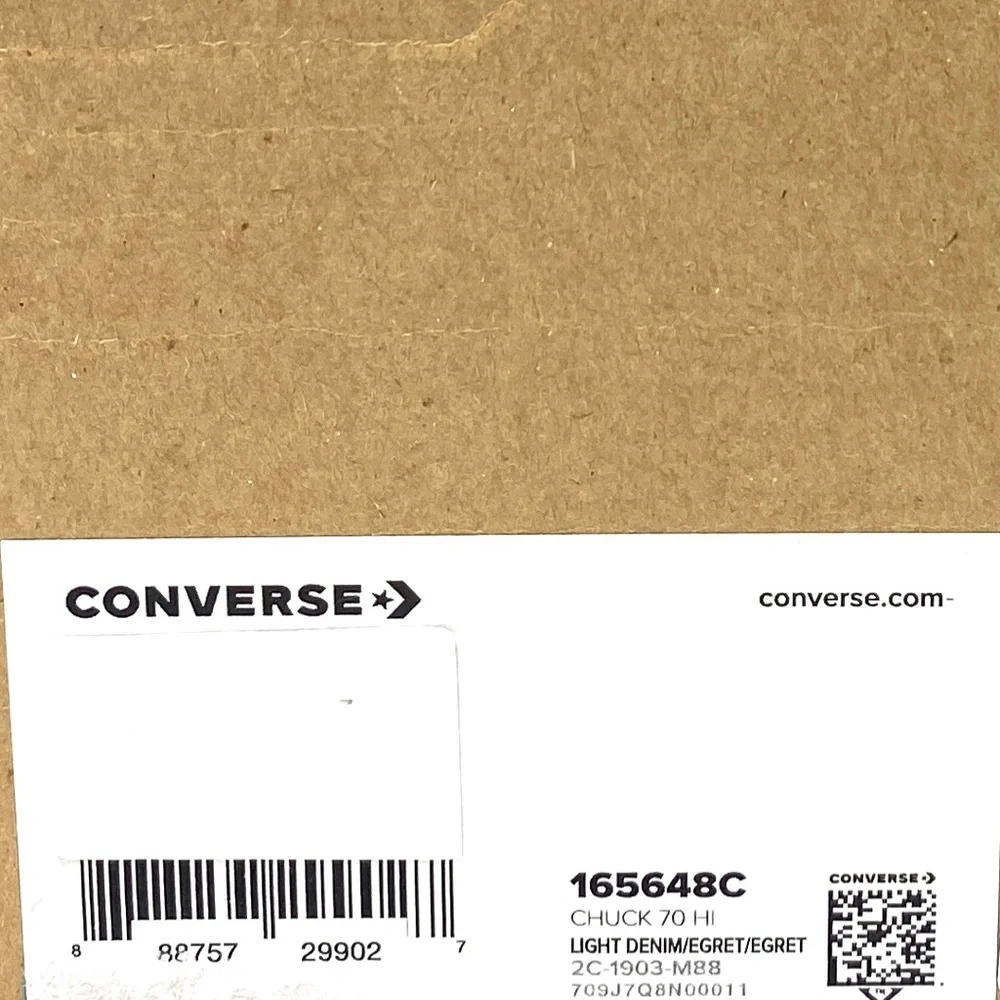 Converse All Star Chuck 70 High Top Light Denim Canvas Men’s Sneakers 165648C - Picture 8 of 9